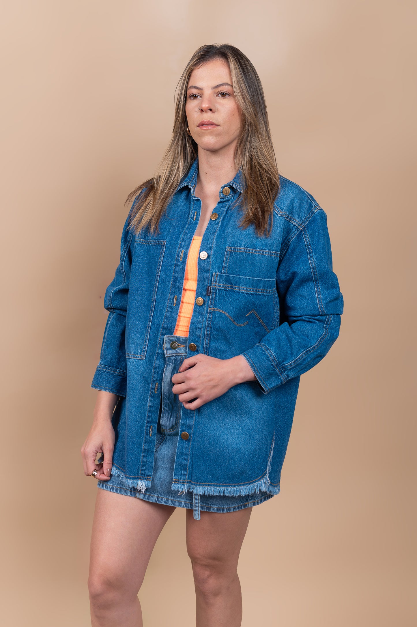 Sobre Camisa Oversize Perla