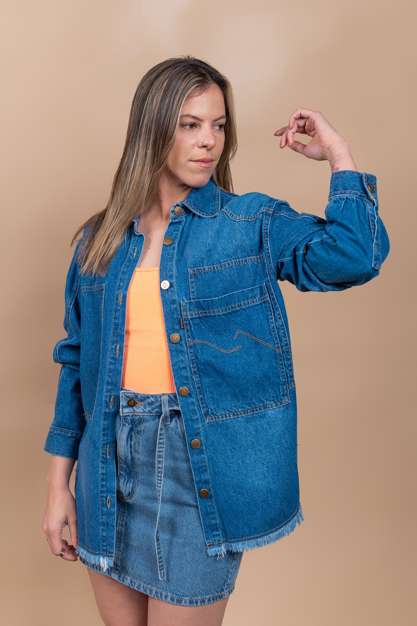 Sobre Camisa Oversize Perla